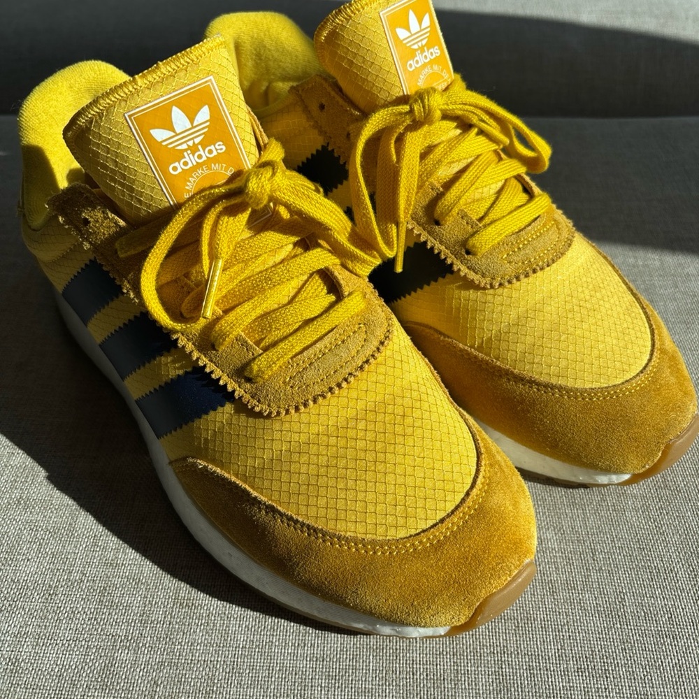 Adidas i-5923 Iniki Yellow Tribe Indigo Men’s Retro Shoes - Size 9 - Picture 3 of 5